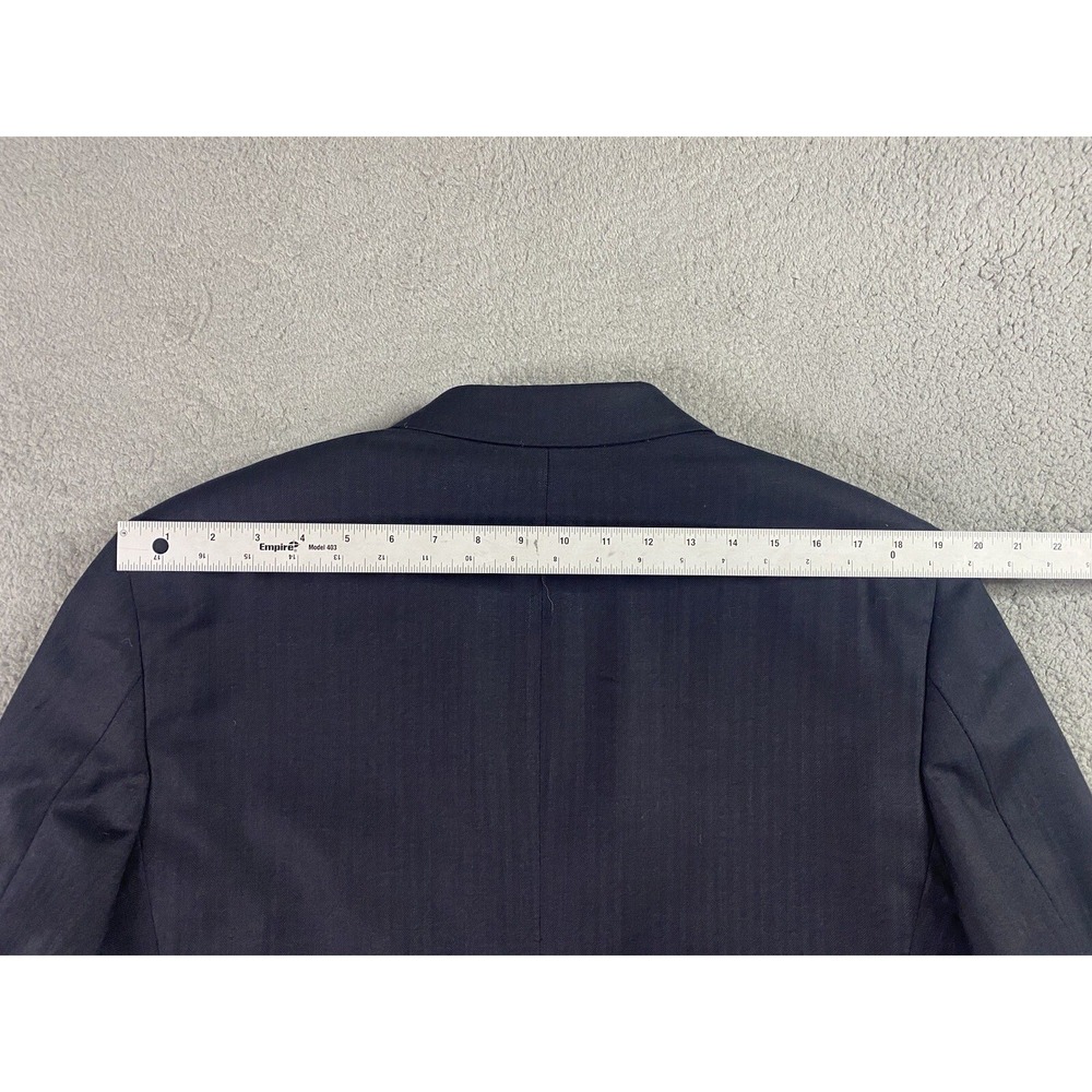 Brooks Brothers Suit Jacket 41 R Navy Wool Herringbone 346 Stretch Business - Picture 9 of 16